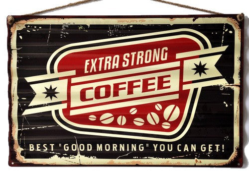Wall Plaque Corrugated Coffee