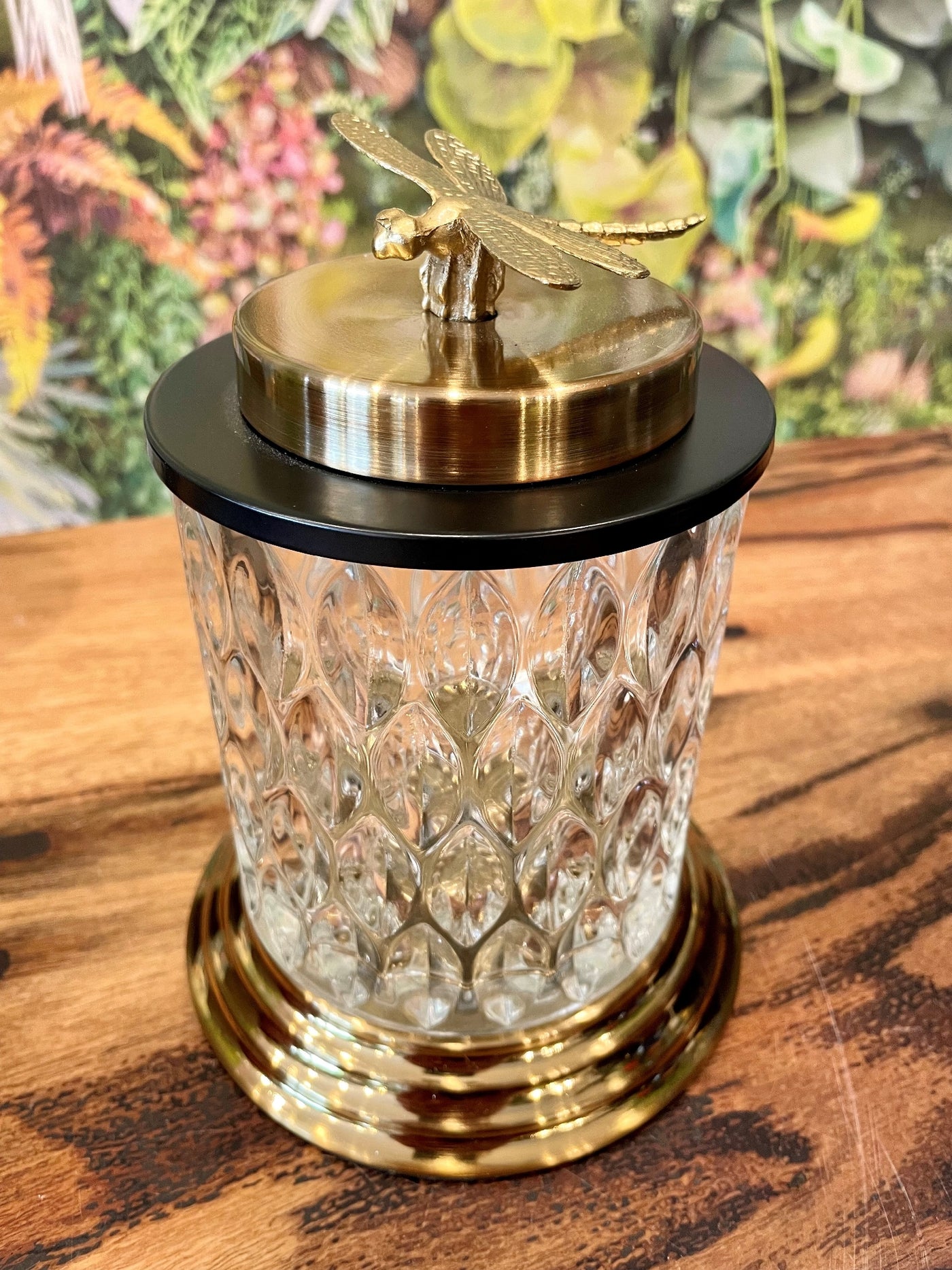 Dragon Fly Glass Jar
