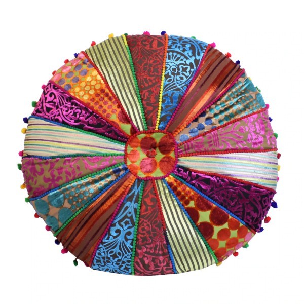 Velvet Round Floor Cushion 80x80cm