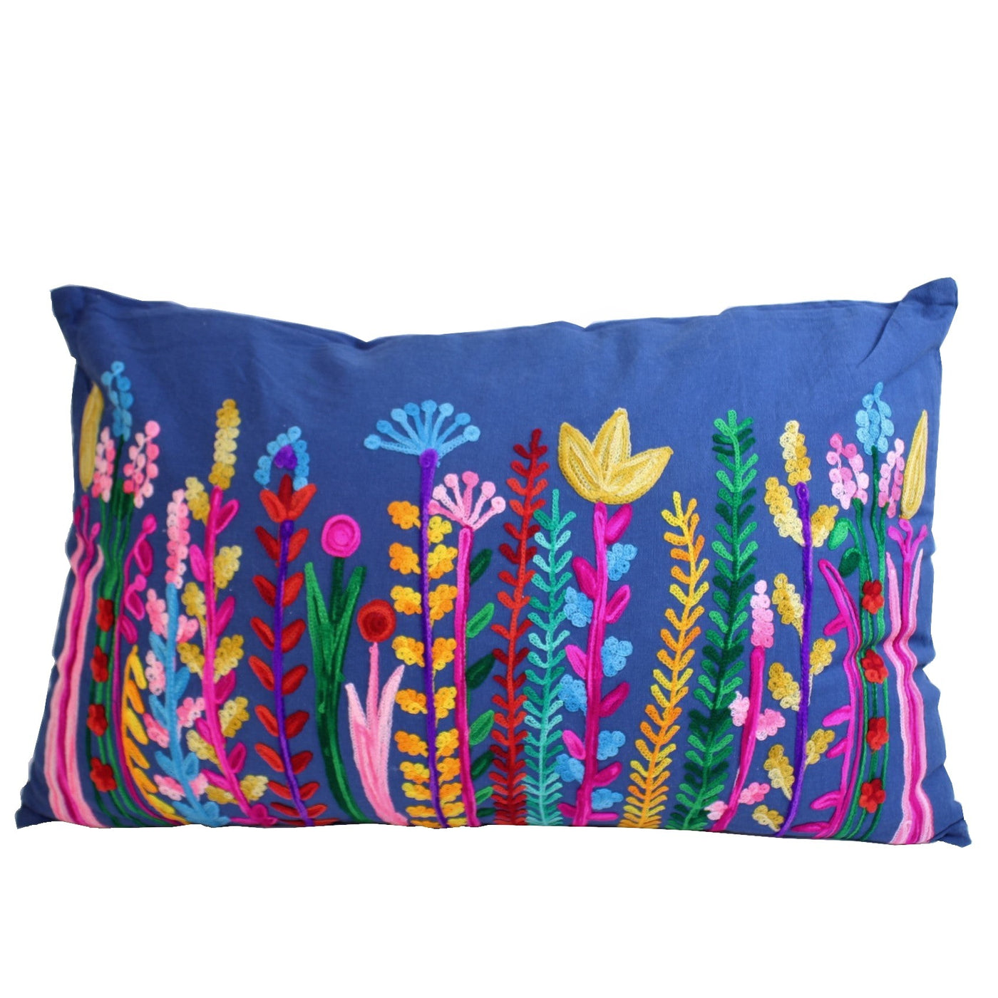 Flower Garden Cushion Blue
