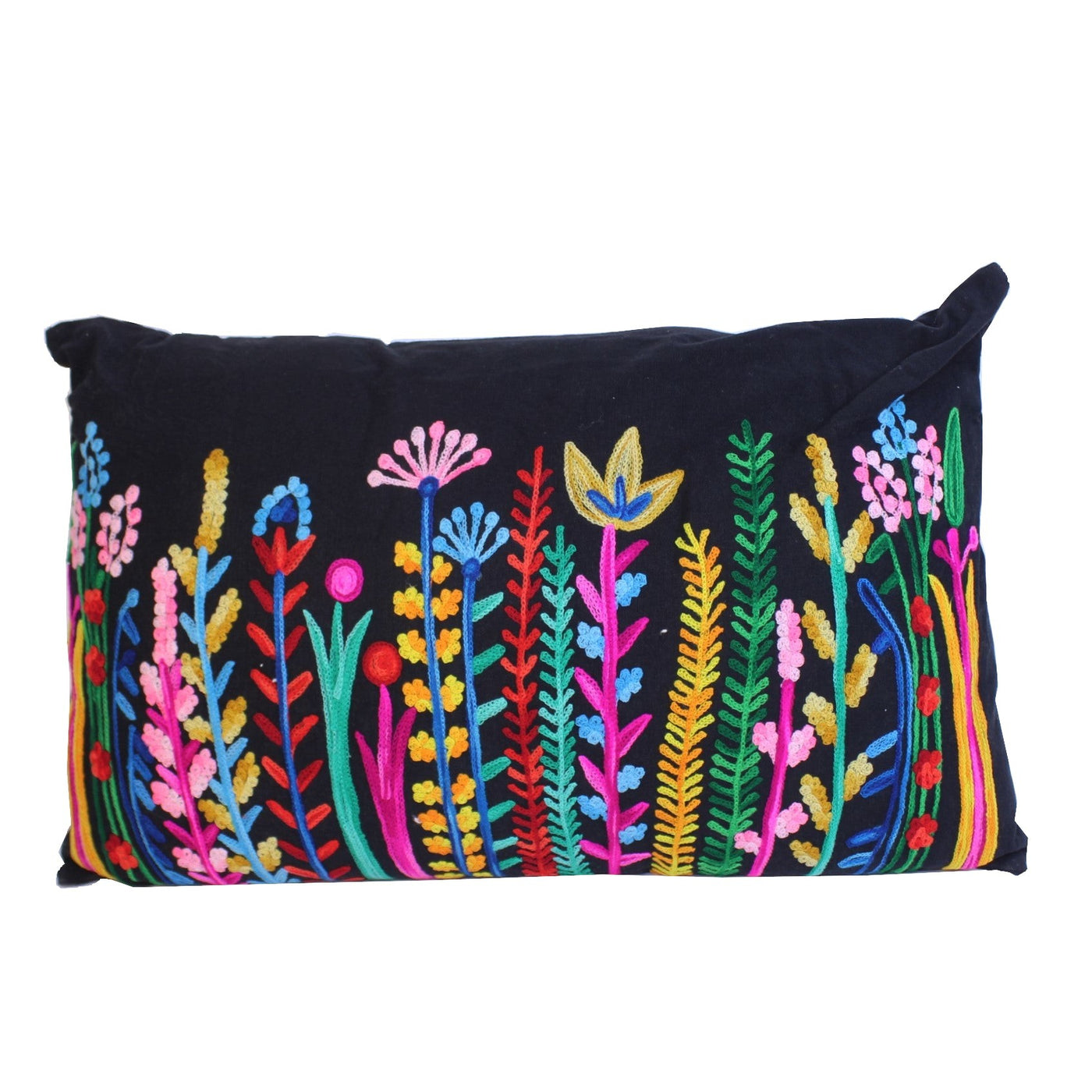 Flower Garden Cushion Black