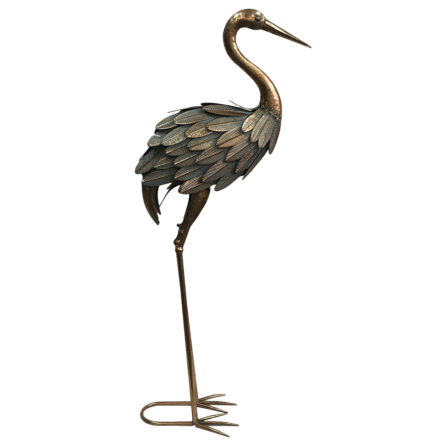 ELEGANT CRANE GOLD HEAD DOWN