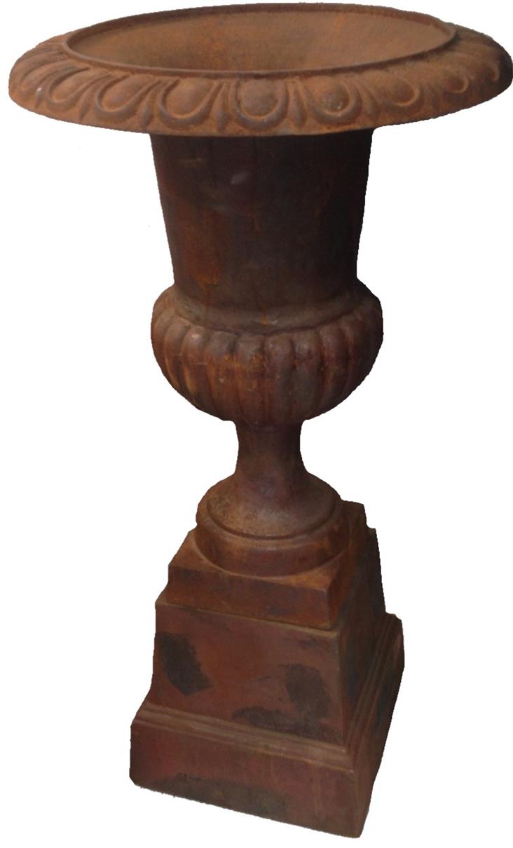 CAST IRON FRENCH URN [Col:RUST]