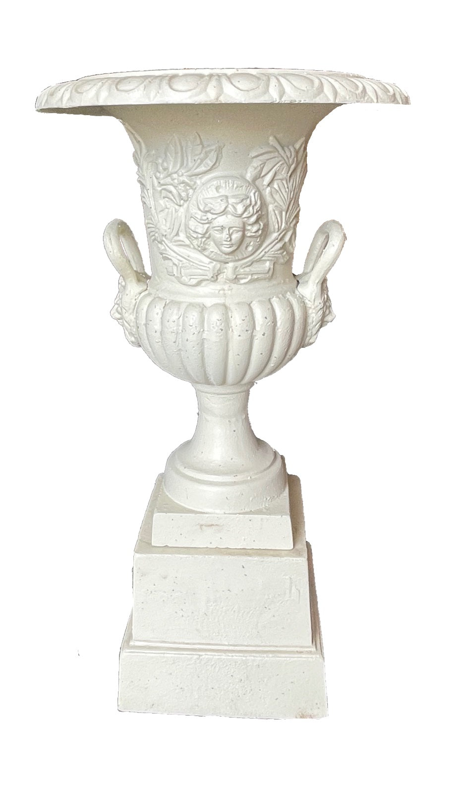 CAST IRON MILANO URN [Col:ANTIQUE WHITE]