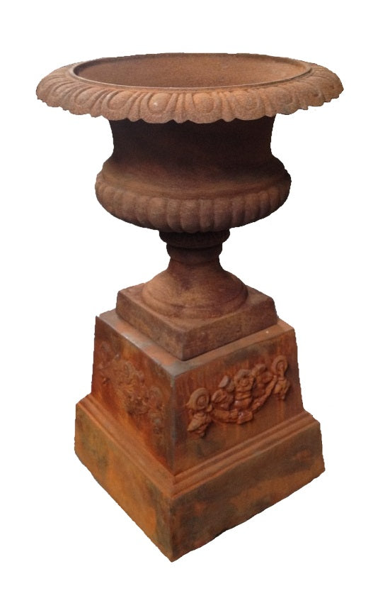 CAST IRON SONTE URN [Col:RUST]