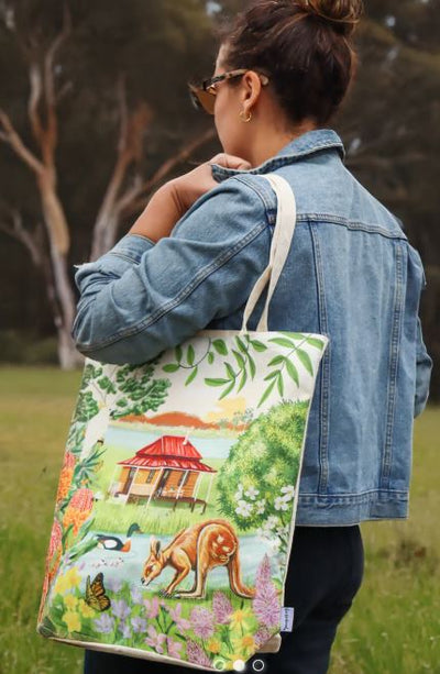 SHOPPING TOTE BAG GIGGLES RIVER 