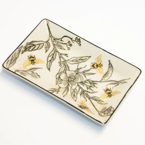 Fleaurs Aux Abeiles Plate