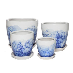 Blue Bubbles Round w/scr [Sz:Small]