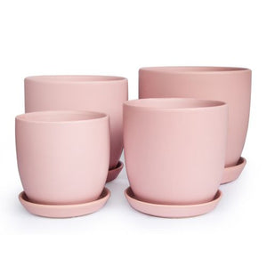 TULIP POT [Sz:D14CM Col:MATT BLUSH]