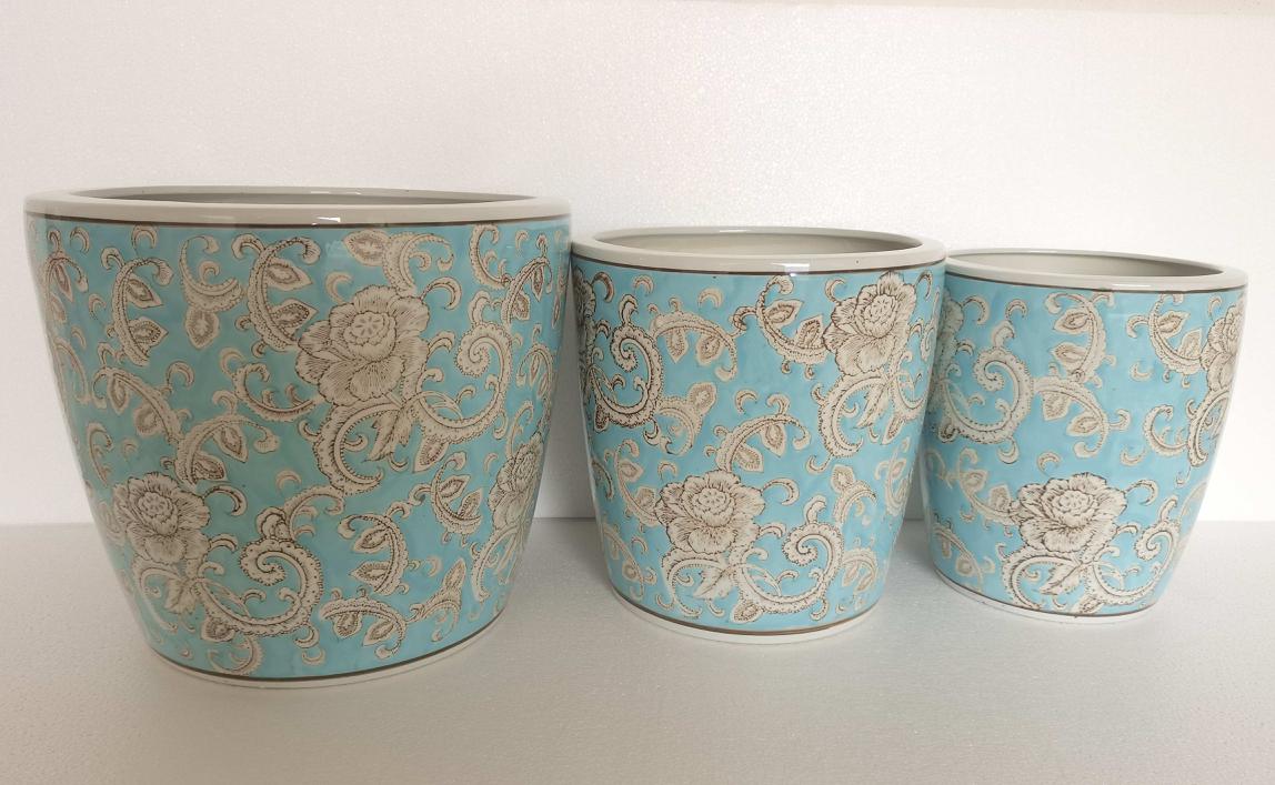 FLORAL DREAM PLANTER W/SCR [Sz:D25CM]