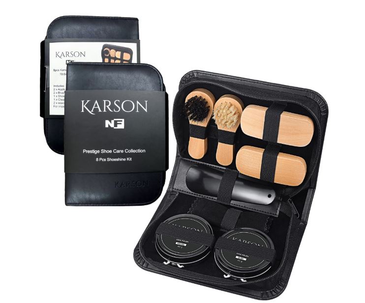 8PC KARSON SHOE SHINE KIT 