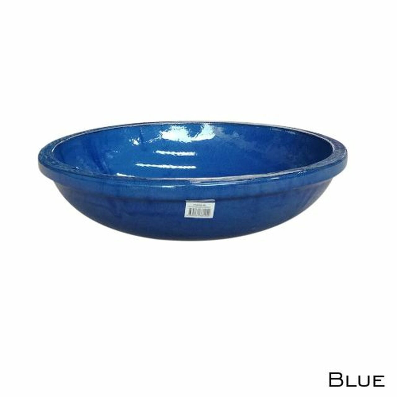 Terracotta Glazed Water Bowl [Sz:55CM Col:BLUE]