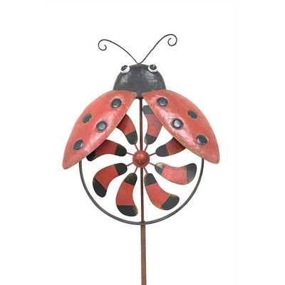 Ladybird Wind-Spinner on Stake