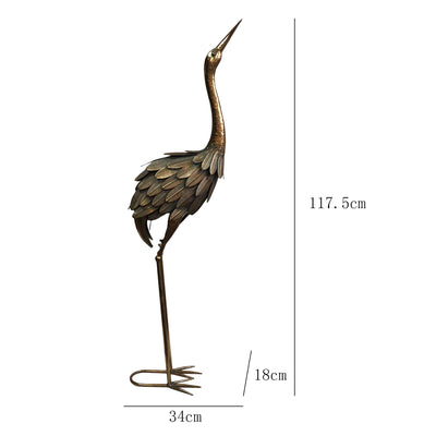 ELEGANT CRANE GOLD HEAD UP