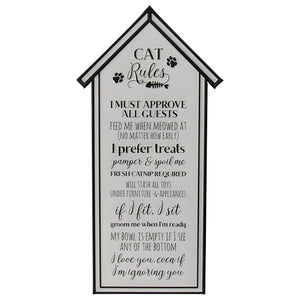 CAT RULES WALL SIGN 