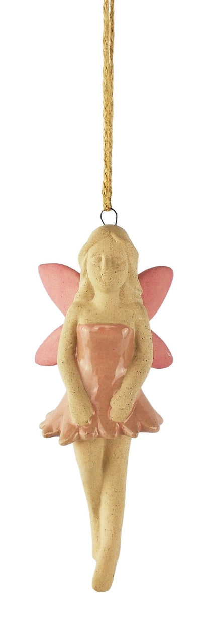 Fairy Garden Charm Hanging Pink 14cm
