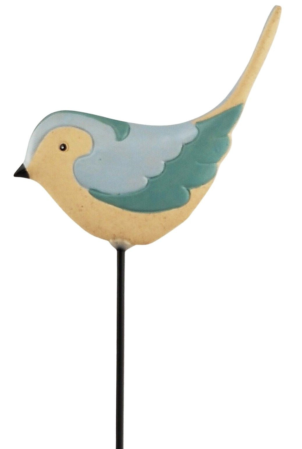 Bird Garden Charm on Stick Blue 31cm