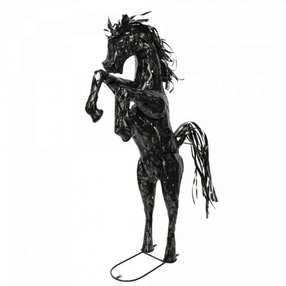 BLACK REARING HORSE 