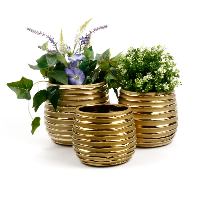 GOLD SWIRL PLANTER [Sz:Small]