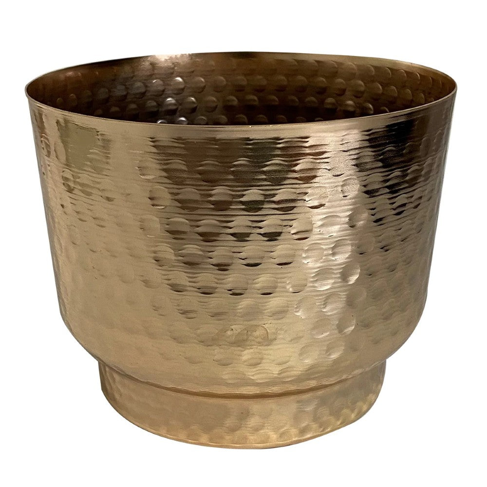 ROSE GOLD METAL PLANTER 