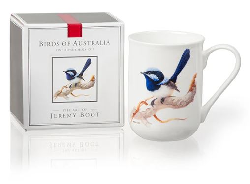 fine bone china cup - blue wren